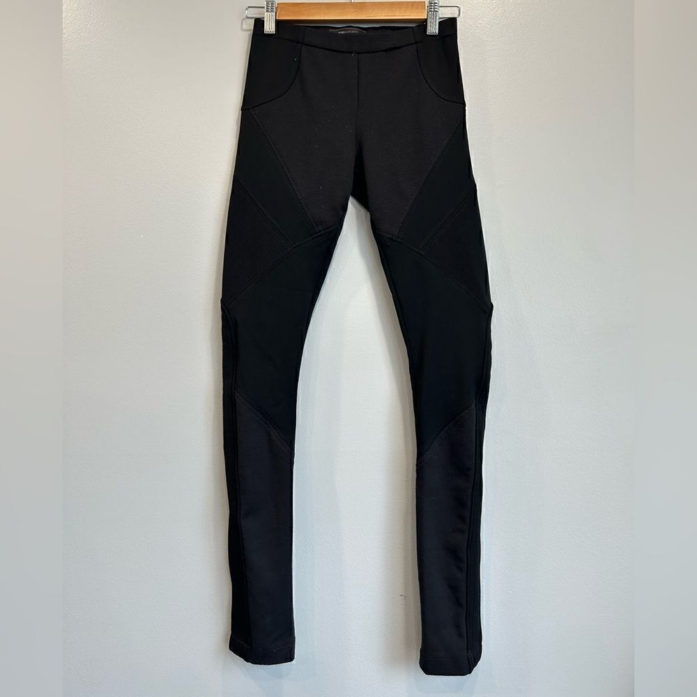 BCBGMaxAzria Black Moto Leggings  